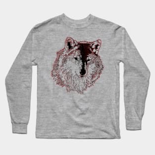 Wild Head Wolf Long Sleeve T-Shirt